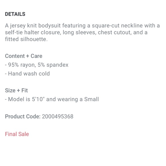 Cutout halter bodysuit in black - Picture 13 of 13